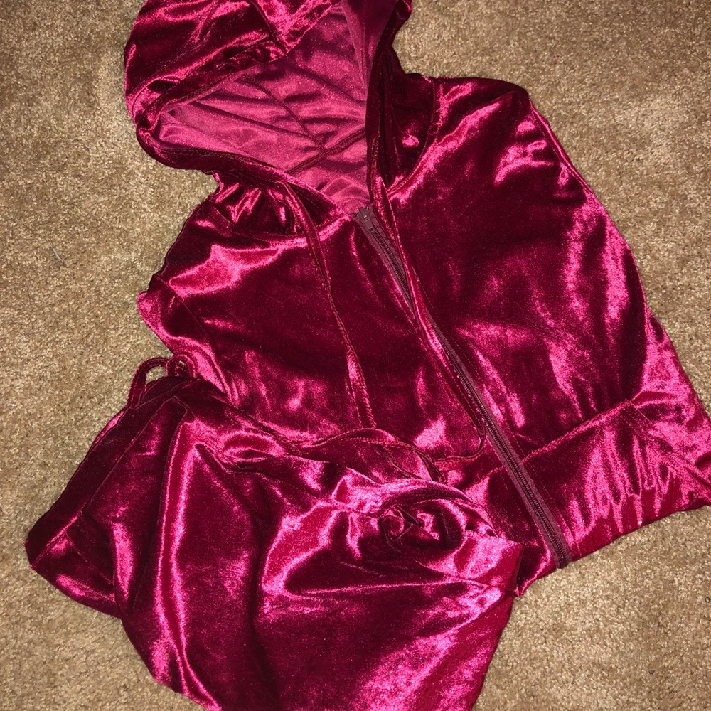 Velour Jumpsuit ( Red )🥀